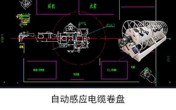 自動感應電纜卷管器